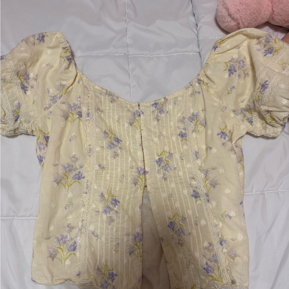 Floral Puff Sleeve Blouse love shack fancy